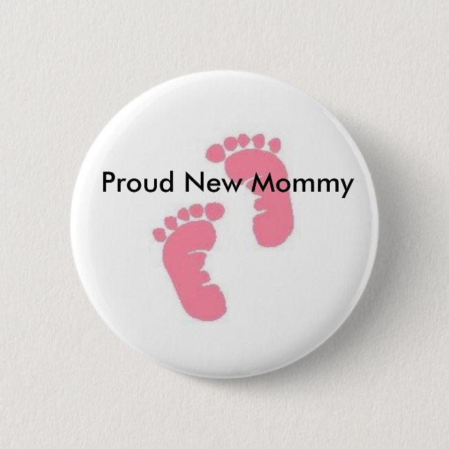Proud New Mummy 6 Cm Round Badge (Front)
