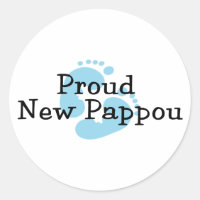 Proud New Pappou Baby Boy Footprints