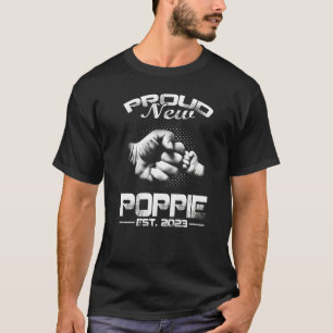 Proud New Poppie Est 2023 Father's Day   T-Shirt