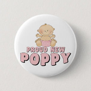 PROUD NEW Poppy Girl 6 Cm Round Badge