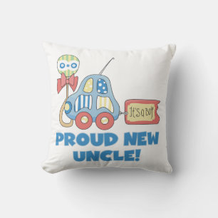 Proud New Uncle Car It's a Boy Gifts Cushion