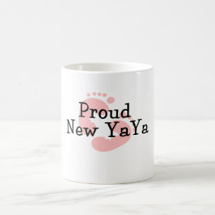 Proud New Yaya Baby Girl Footprints Coffee Mug