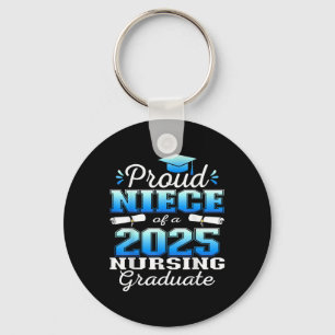 Proud Niece Cl Of 2025 Nursing Graduate Nurse Key Ring
