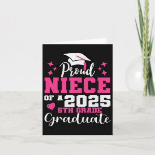 Proud Niece Of 5th Grade Graduate 2025 Elementary Card