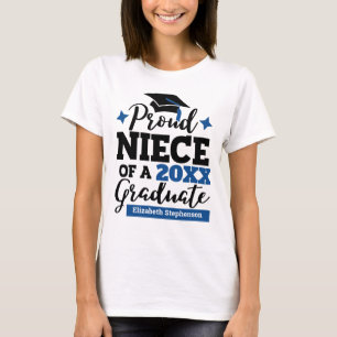 Proud Niece of a 2022 graduate black blue tassel T-Shirt