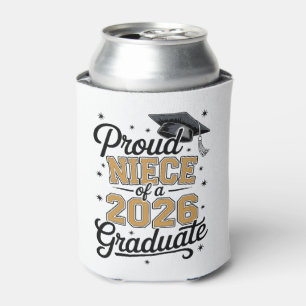 Proud Niece Of A 2026 Graduate Gold Graduation Can Cooler
