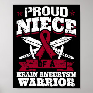 Proud Niece Of A Brain Aneurysm Warrior Awareness Poster