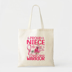 Proud Niece Of A Breast Cancer Warrior Aware Tote Bag