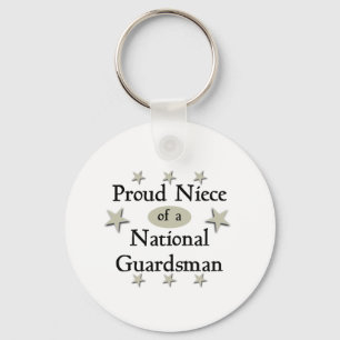 Proud Niece of a National Guardsman Key Ring