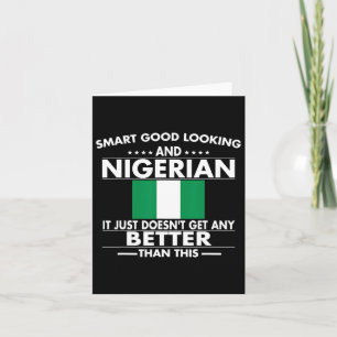 Proud Nigerian Flag Nigeria Heritage Roots Men And Card