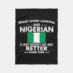 Proud Nigerian Flag Nigeria Heritage Roots Men And Fleece Blanket