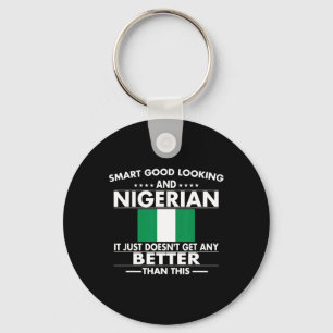 Proud Nigerian Flag Nigeria Heritage Roots Men And Key Ring