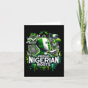 Proud Nigerian Roots Black History Month African A Card