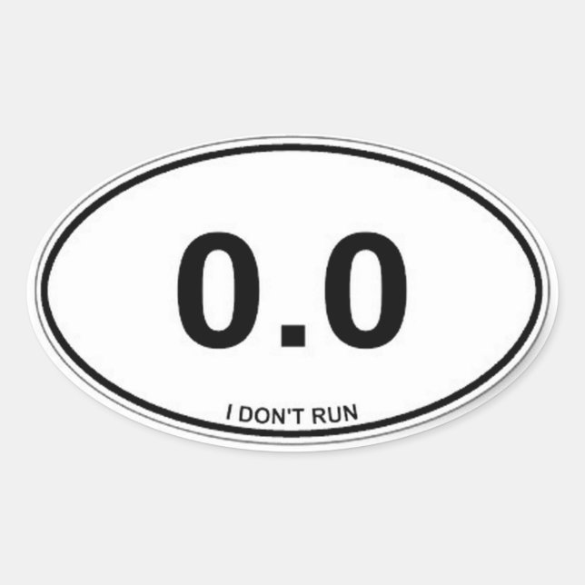 Proud Non runner Oval Sticker (Front)