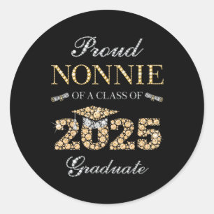 Proud Nonnie Of A Cl Of 2025 Graduate Classic Round Sticker