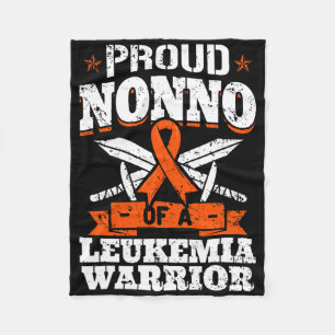 Proud Nonno Of A Leukaemia Warrior Grandpa Awarene Fleece Blanket