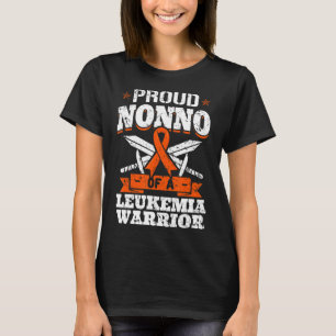 Proud Nonno Of A Leukaemia Warrior Grandpa Awarene T-Shirt