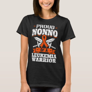 Proud Nonno Of A Leukaemia Warrior Grandpa Awarene T-Shirt