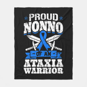 Proud Nonno Of An Ataxia Warrior Dystaxia Awarenes Fleece Blanket