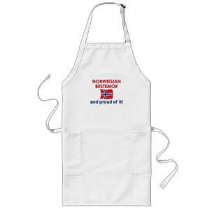 Proud Norwegian Bestemor (Grandmother) Long Apron