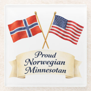 Proud Norwegian Minnesotan Heritage Coaster