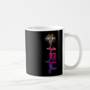 Proud Nurse Colourful Heartbeat Tie Dye Nursing Lo Coffee Mug