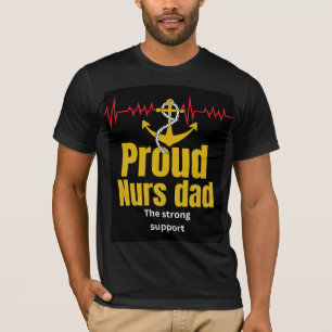 Proud Nurse Dad Matching Family T-Shirt   RN Heart
