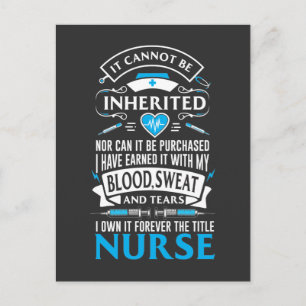 Proud Nurse Graduation Gift RN Hospital Life Postcard