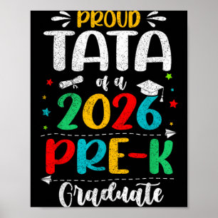 Proud Of A 2026 Pre K Graduate Boy Girl Kids Poster