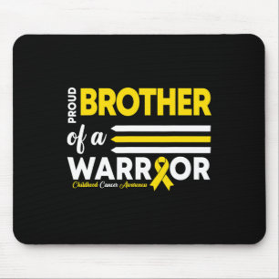 Proud Of A Brother Warrior Childhood Cancer Awaren Mouse Pad