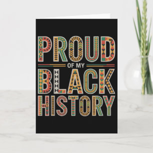 Proud Of My Black History Month Vintage Women Men Card