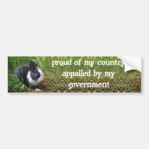 proud of my country, appalled by my government bumper sticker