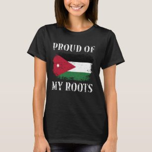 Proud Of My Jordanian Roots Jordanian Flag Jordan T-Shirt