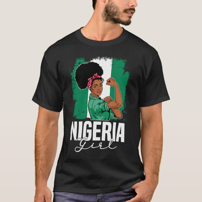 Proud Of My Nigerian Roots Nigeria BHM BLM Pride A T-Shirt (Front)