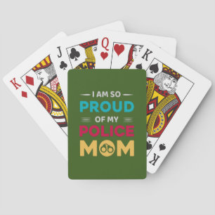 Proud Of My Police Mom Playing Cards