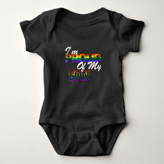 Proud of my Son Rainbow Gay LGBT Pride Shirt (Front)