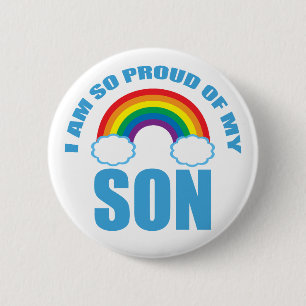 Proud of My Son Rainbow Gay Pride Parent 6 Cm Round Badge