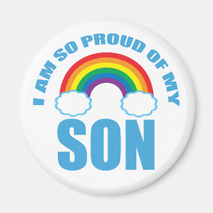Proud of My Son Rainbow Gay Pride Parent Magnet