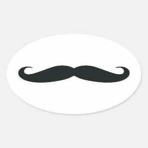 Proud of my Stache....Moustache Oval Sticker