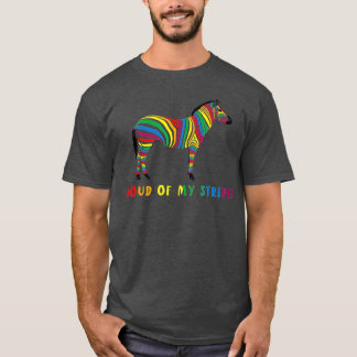 Proud of my Stripes Zebra LGB Pride Gay CSD Rainbo T-Shirt