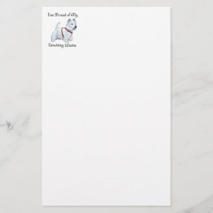 Proud of My Tracking Westie Stationery