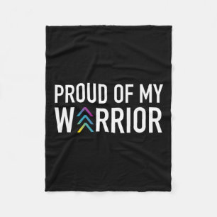 Proud Of My Warrior - Down Syndrome Awareness Fleece Blanket