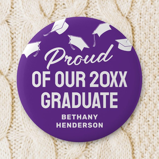 Proud of our 2025 Graduate Purple 6 Cm Round Badge (Creator Uploaded)