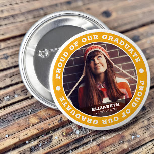 Proud of our Graduate 20XX Graduation Photo 6 Cm Round Badge