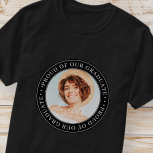 Proud of our Graduate 20XX Modern Graduation Photo T-Shirt