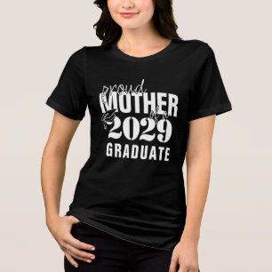 Proud of Our Graduate Mother with Cap and Year Tri-Blend Shirt