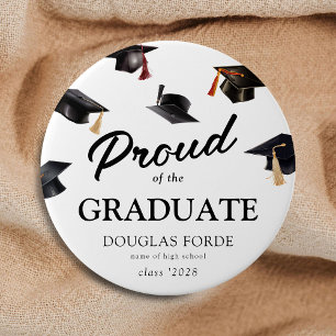 Proud of the Graduate Graduation 7.5 Cm Round Badge