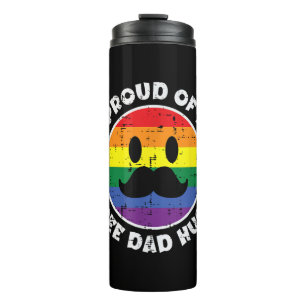 Proud Of You Free Dad Hugs Funny Gay Pride Ally LG Thermal Tumbler
