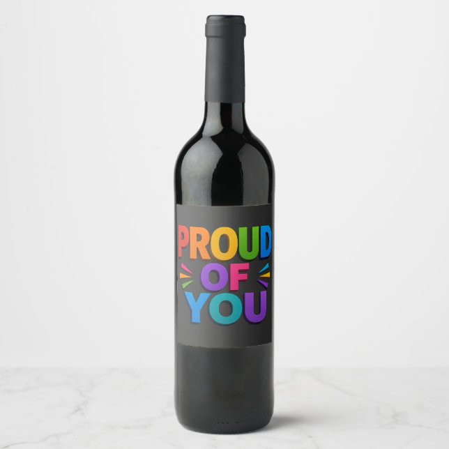 Proud of you wine label (Front)
