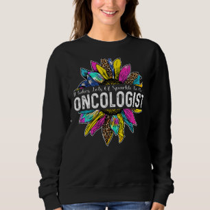 Proud Oncologist Sunflower Leopard Medical Squad Sweatshirt